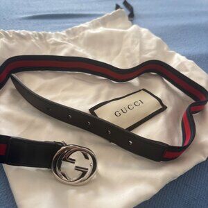 Gucci Interlocking G Stretch Belt Top Buckle